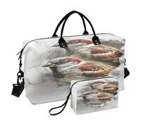 Grand sac de transport pour aéroport avec sangle réglable pour capacité de voyage 3D moineau mignon oiseau