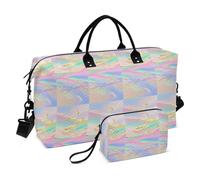Grand sac de transport pour aéroport avec sangle réglable pour la capacité d'entraînement Marbre doré coloré