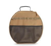Grand sac de transport pour barbecue d'extérieur, 43 x 42 cm, étui de rangement robuste en tissu Oxford 600D kaki avec rembourrage en EPE épais, poche en maille et poignée souple pour barbecues