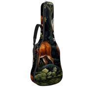 Grand sac de transport pour guitare acoustique, étanche, avec couche de protection en éponge, plusieurs poches, beau cerf, multicolore, 42.9x16.9x4.7 in, Sac pour guitare