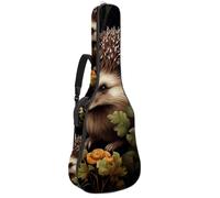 Grand sac de transport pour guitare acoustique, imperméable avec couche de protection en éponge, motif hérisson mignon, multicolore, 42.9x16.9x4.7 in, Sac pour guitare