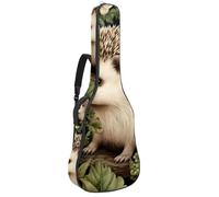 Grand sac de transport pour guitare acoustique, imperméable avec couche de protection, motif hérisson mignon, multicolore, 42.9x16.9x4.7 in, Sac pour guitare