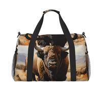 Grand sac de voyage à main imperméable avec imprimé troupeau de bison d'Amérique du Nord pour femme, sac de sport, gym pour homme