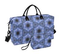 Grand sac de voyage à motif kaléidoscope psychédélique avec sangle réglable pour trekking, grande capacité