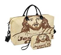 Grand sac de voyage avec sangle réglable pour le sport, lot de 2 pièces Jésus H. Christ!