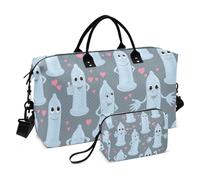 Grand sac de voyage bleu Saint Valentin avec sangle réglable pour voyage Grande capacité, Préservatif bleu pour la Saint-Valentin, 1 size