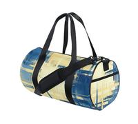 Grand sac de voyage étanche style teinture sur nœuds Bleu/jaune