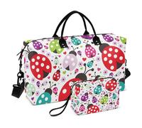 Grand sac de voyage, illustration à pois, sac de voyage Lady Bug pour femme et homme, sac de voyage avec manchon pour chariot, essentiel de voyage en avion pour le vol, #06, Taille unique, Mode