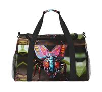 Grand sac de voyage imperméable avec imprimé d'insectes étranges pour femme, sac de sport, gym pour homme