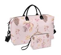 Grand sac de voyage Peach Merry Christmas avec sangle réglable pour la randonnée, imperméable, Peach Merry Christmas, 1 size