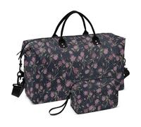Grand sac de voyage pliable Peach Crushing Rose avec sangle réglable pour voyage