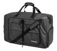 Grand sac de voyage pliable - Sac pliable - Sac extensible pour homme et femme - Maletas de Viaje pour les voyages - Bagage pliable - Grande taille - Utilisation polyvalente en camping, noir, 80L