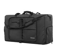 Grand sac de voyage pliable - Sac pliable - Sac extensible pour homme et femme - Maletas de Viaje pour les voyages - Bagage pliable - Grande taille - Utilisation polyvalente en camping, noir, 100L