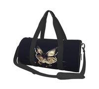 Grand sac de voyage rond avec ailes de papillon, sac de sport pliable extra large avec bandoulière amovible, sac de transport en toile durable pour le sport