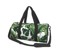 Grand sac de voyage rond imprimé feuille de banane tropicale - Organiseur multi-compartiments léger pour les voyages et le sport