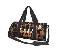 Grand sac de voyage rond imprimé (guitare basse) - Organiseur multi-compartiments léger pour les voyages et le sport
