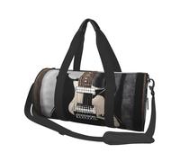 Grand sac de voyage rond imprimé (guitare musicale) - Organiseur multi-compartiments léger pour les voyages et le sport