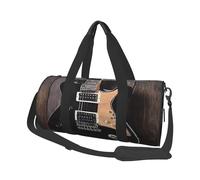 Grand sac de voyage rond imprimé (guitare musicale) - Organiseur multi-compartiments léger pour les voyages et le sport