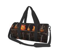 Grand sac de voyage rond imprimé (guitares) - Organiseur multi-compartiments léger pour les voyages et le sport