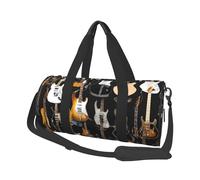 Grand sac de voyage rond imprimé (guitares) - Organiseur multi-compartiments léger pour les voyages et le sport