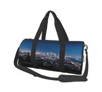 Grand sac de voyage rond imprimé Los Angeles Skyline - Organiseur multi-compartiments léger pour les voyages et le sport
