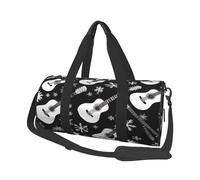 Grand sac de voyage rond imprimé (motif guitare) - Organiseur multi-compartiments léger pour les voyages et le sport