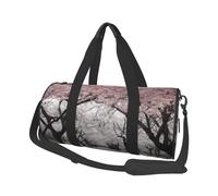 Grand sac de voyage rond imprimé Père Noël pour la randonnée, les vacances, la gym, le sport, Cherry Blossoms Park, Taille unique, Sac de voyage