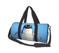 Grand sac de voyage rond imprimé pingouin mignon pour la randonnée, les vacances, la gym, le sport, Prin de pingouin mignon, Taille unique, Sac de voyage