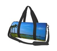 Grand sac de voyage rond imprimé (terrain de golf) - Organiseur multi-compartiments léger pour les voyages et le sport