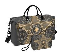 Grand sac de voyage, sac de voyage ésotérique et occulte Pentagra pour homme et femme, sac de voyage avec manchon pour chariot, essentiel de voyage en avion pour le vol, #04, Taille unique, Mode