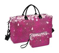 Grand sac de voyage, sac de voyage Sakura rose pour femmes et hommes, sac de voyage avec manchon à roulettes, essentiels de voyage en avion pour le vol, #01, Taille unique, Mode