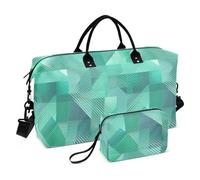 Grand sac de voyage style affiche blocs rayures bleu turquoise sac de w nd avec trousse de toilette pour entraînement grande capacité bolsa para en avion
