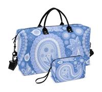 Grand sac de voyage style ethnique cachemire fleur de cajou jambon tatouage sac de voyage pour la nuit sac de gym avec sangle réglable pour yoga grande capacité, Tatouage au jambon de style ethnique