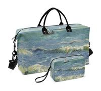 Grand sac de voyage Van Gogh, bateau à voile, sac de voyage pour homme et femme, sac à bagages avec manchon pour chariot, essentiel de voyage en avion pour le vol, #01, Taille unique, Mode