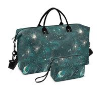 Grand sac de voyage vert doré tarot astrologie lune sac fourre-tout de voyage sac de gym avec trousse de toilette pour salle de sport multifonction bulto de para hombre