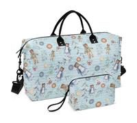 Grand sac de voyage vintage avec boutons colorés et sangle réglable pour le yoga