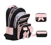 Grand sac d'école pour filles avec sac à déjeuner et trousse à crayons, C, Refer to description, Unisexe | Sacs pour élèves du collège pour enfants garçons filles Tenns