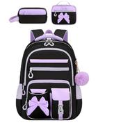 Grand sac d'école pour filles avec sac à déjeuner et trousse à crayons, D, Refer to description, Unisexe | Sacs pour élèves du collège pour enfants garçons filles Tenns