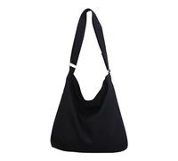 Grand sac décontracté en toile avec sangles réglables pour femme Sac à main pour femme, Noir , Taille unique