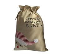 Grand sac d'emballage sur le thème du Père Noël/cerf pour cadeau de vacances en polyester