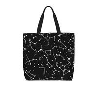 Grand sac fourre-tout avec imprimé constellation de divination étoilée pour femmes, sac à main décontracté pour l'extérieur, vacances, week-end, voyage, cadeaux