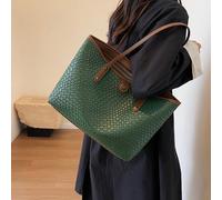 Grand sac fourre-tout décontracté et polyvalent de mode minimaliste en PU, sac à main pour femmes, nouveau style coréen 2025 sac tressé sous le bras, décontracté et pratique, sac de travail remarquabl