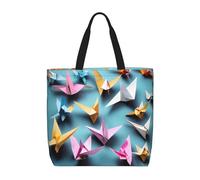 Grand sac fourre-tout en papier origami imprimé grues pour femmes, sac à main décontracté pour l'extérieur, vacances, week-end, voyage, cadeaux