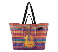 Grand sac fourre-tout en toile robuste pour femme, sac de courses décontracté pour enterrement de vie de jeune fille, cadeau de Mardi Gras, carnaval, rouge à lèvres, chapeaux, cravate