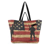 Grand sac fourre-tout en toile robuste pour la cuisine, sac de courses décontracté pour femme, enterrement de vie de jeune fille, cadeaux de la guerre nationale du Vietnam, soldat de l'armée avec le