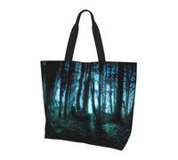 Grand sac fourre-tout Ghost Hid Behind The Trees pour femme, imprimé en polyester résistant à l'eau avec bandoulière unique, sac fourre-tout spacieux et léger pour tous les jours