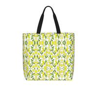 Grand sac fourre-tout imprimé citrons frais jaune pour femmes, sac à main décontracté pour l'extérieur, vacances, week-end, voyage, cadeaux