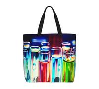 Grand sac fourre-tout imprimé tube à essai chimie pour femme, sac à bandoulière décontracté pour l'extérieur, vacances, week-end, voyage, cadeaux