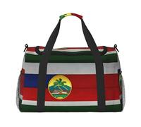 Grand sac fourre-tout réutilisable avec drapeau d'Hawaï - Idéal pour les activités de plein air, le sport, le camping et les courses, noir, One Size