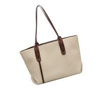 Grand sac fourre-tout tissé, fourre-tout en cuir pliable léger, 17.72x7.09x11.02 pouces à main d'épaule élégant pour les femmes, parfait pour faire du shopping, travailler, voyager, piscine, vacances,